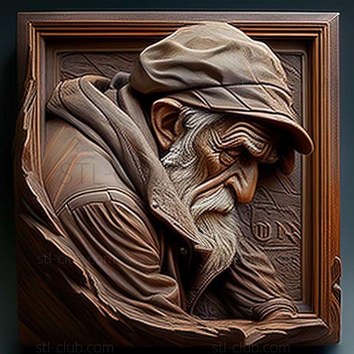 3D model Howard Rogers American artist (STL)